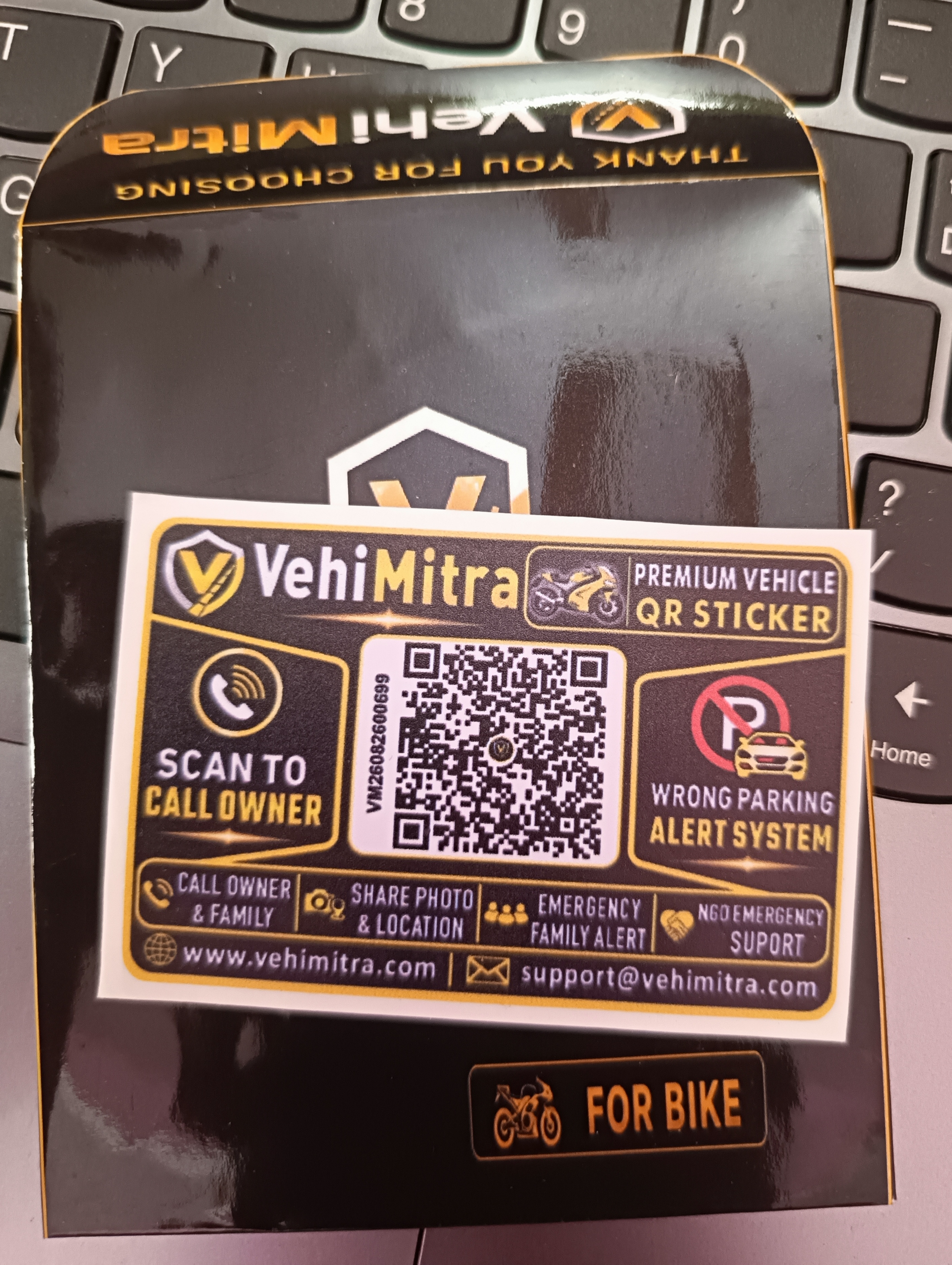 VehiMitra Bike QR